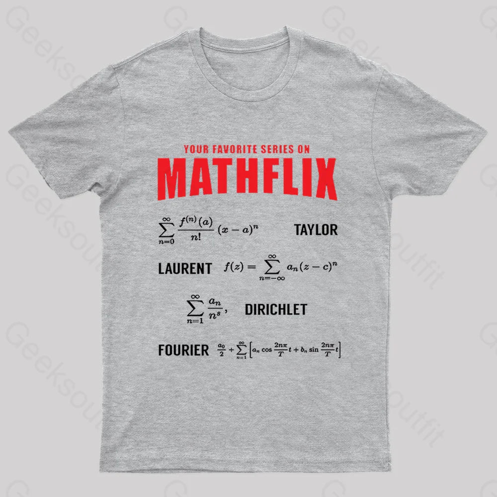 Mathflix Nerd T-Shirt Grey / S