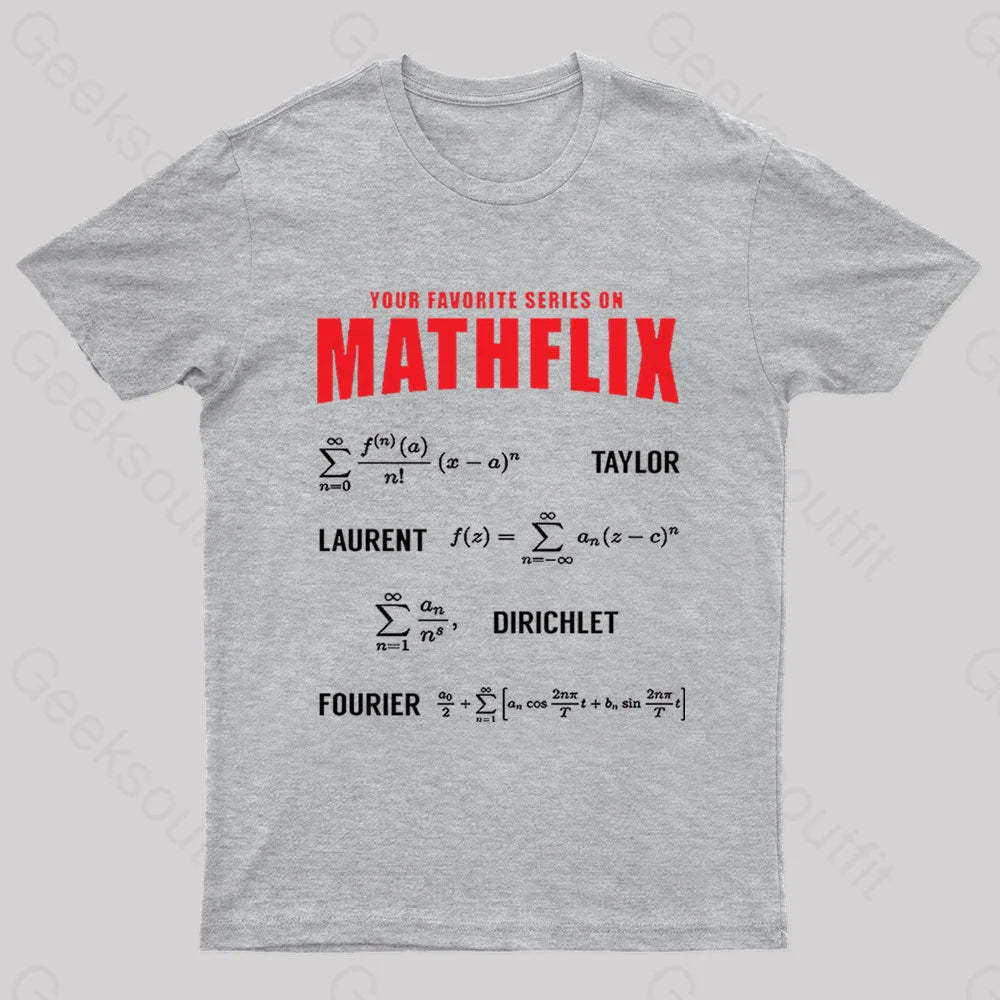 Mathflix Nerd T-Shirt Grey / S