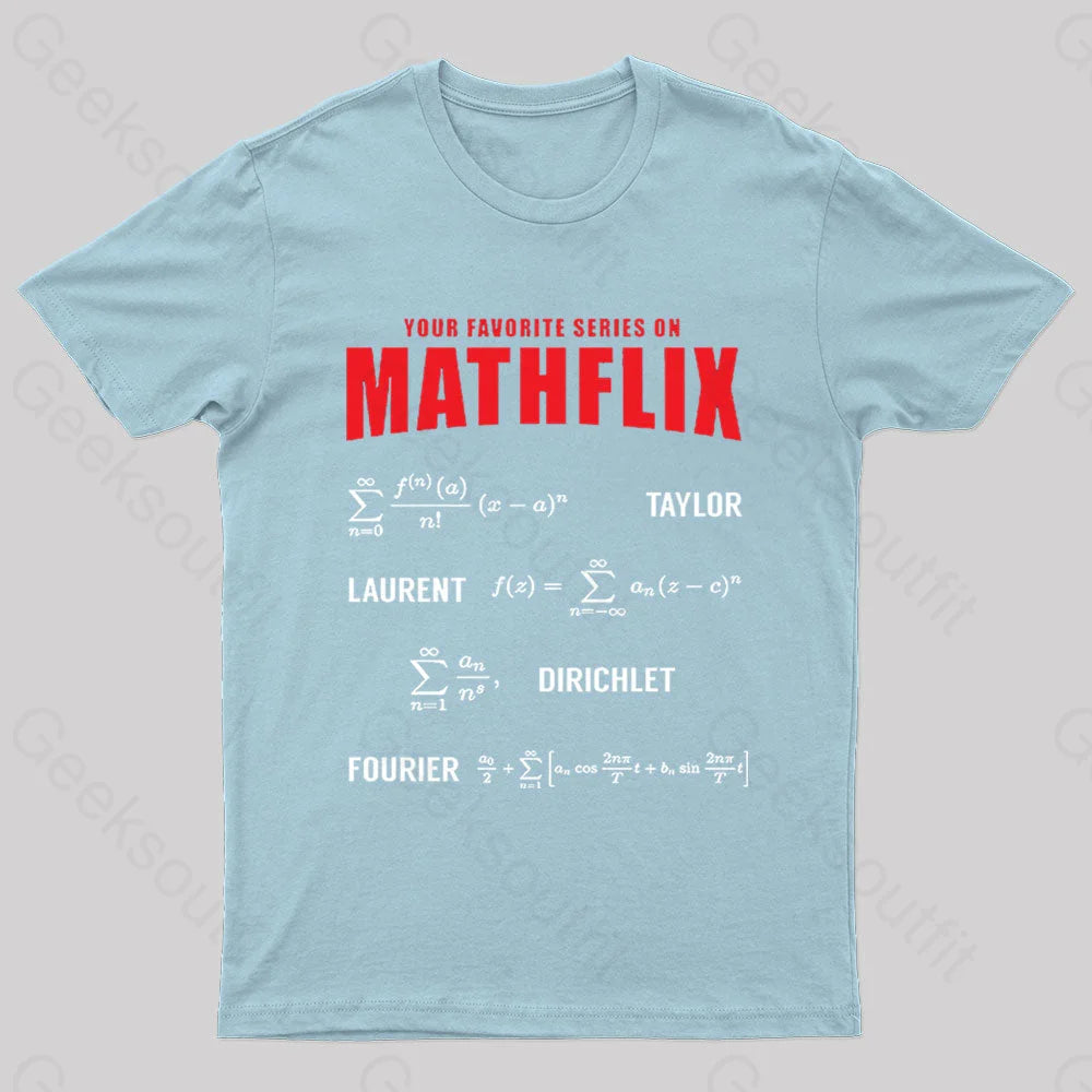 Mathflix Nerd T-Shirt Light Blue / S