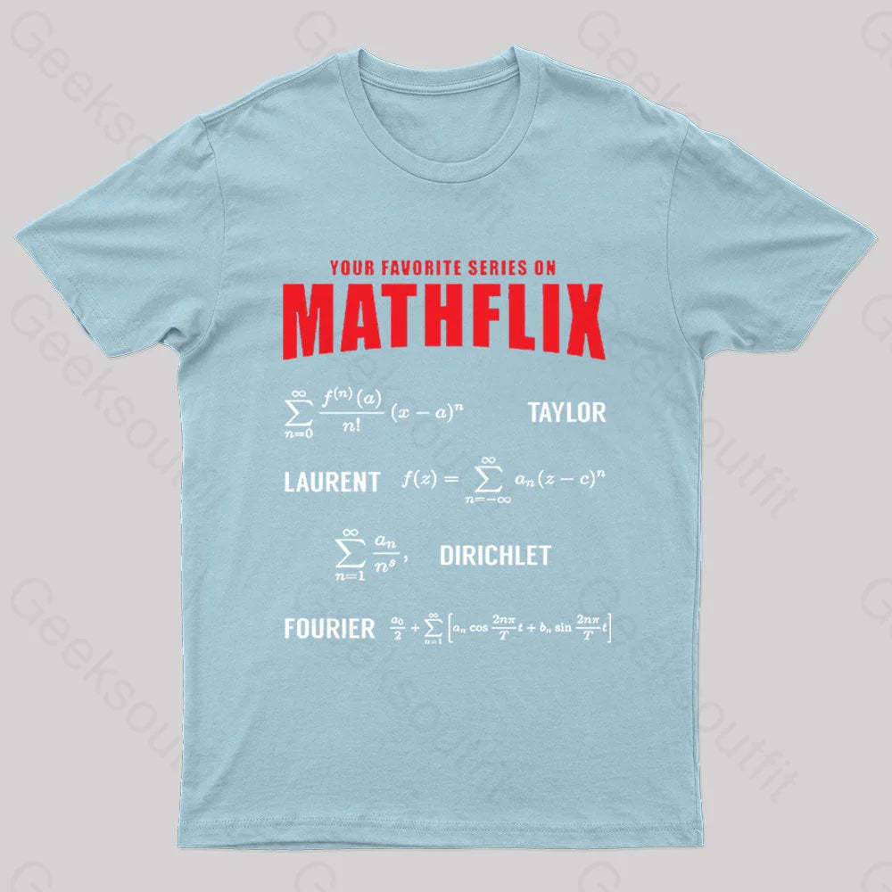 Mathflix Nerd T-Shirt Light Blue / S