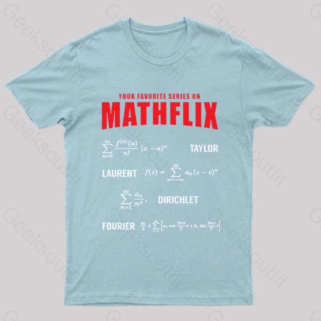 Mathflix Nerd T-Shirt Light Blue / S