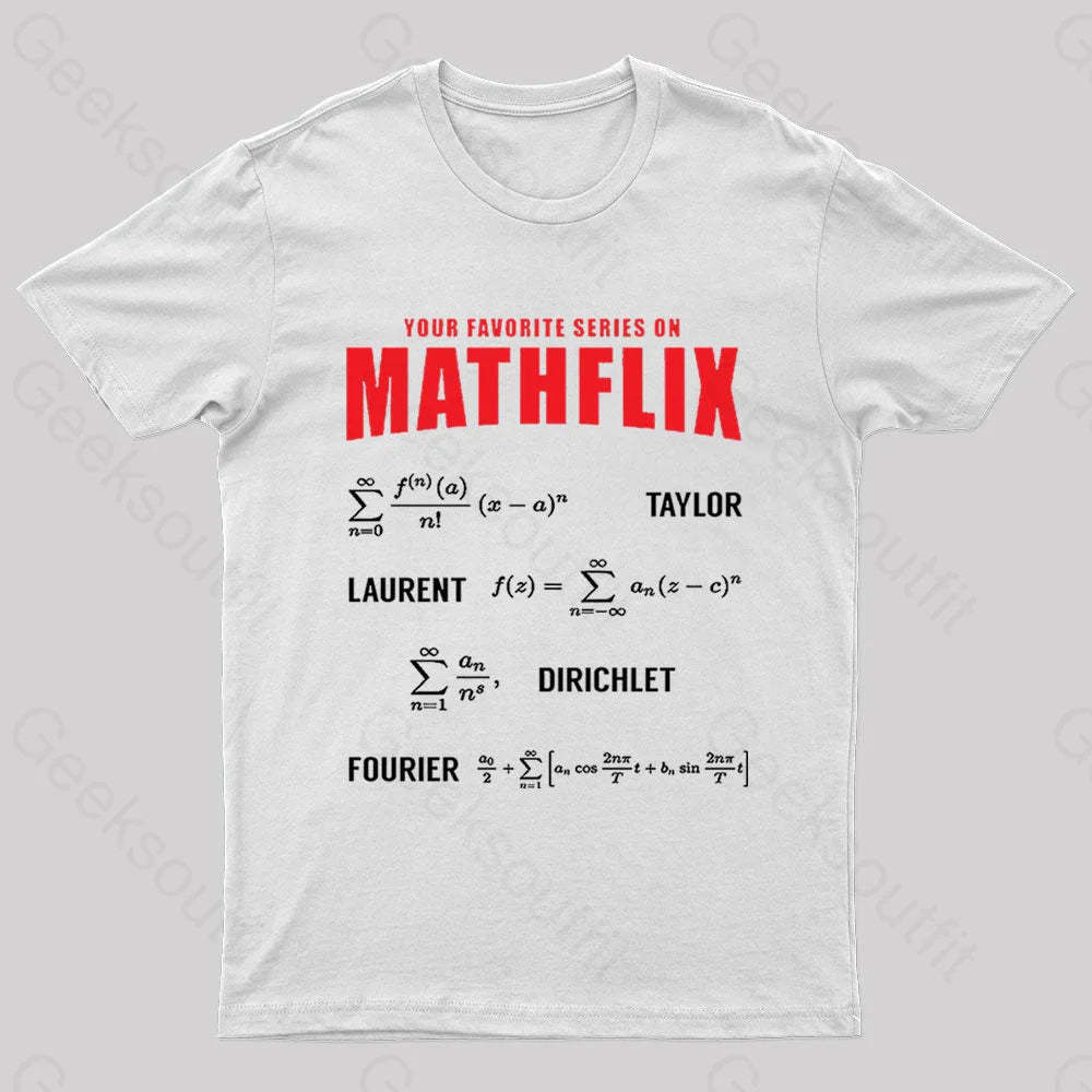 Mathflix Nerd T-Shirt White / S