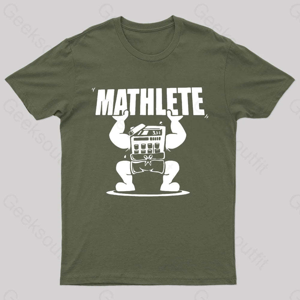 Mathlete Geek T-Shirt Army Green / S