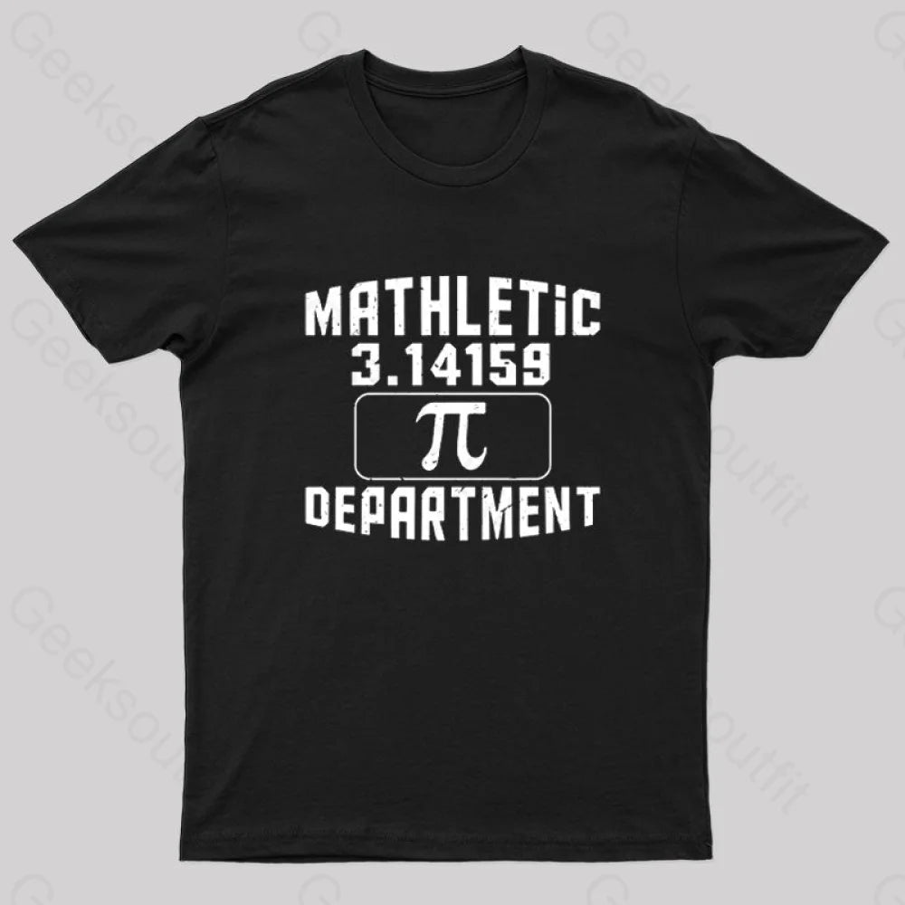 Mathletic Department Pi Day Nerd T-Shirt Black / S