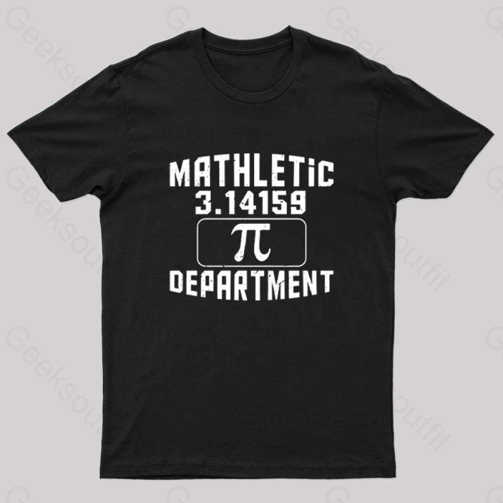 Mathletic Department Pi Day Nerd T-Shirt Black / S