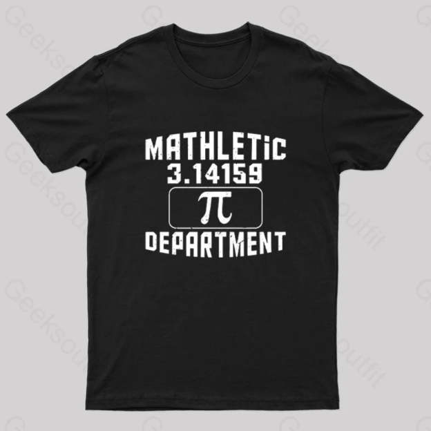 Mathletic Department Pi Day Nerd T-Shirt Black / S