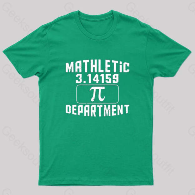 Mathletic Department Pi Day Nerd T-Shirt Green / S