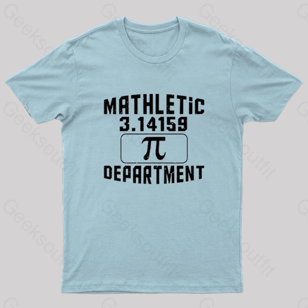 Mathletic Department Pi Day Nerd T-Shirt Light Blue / S