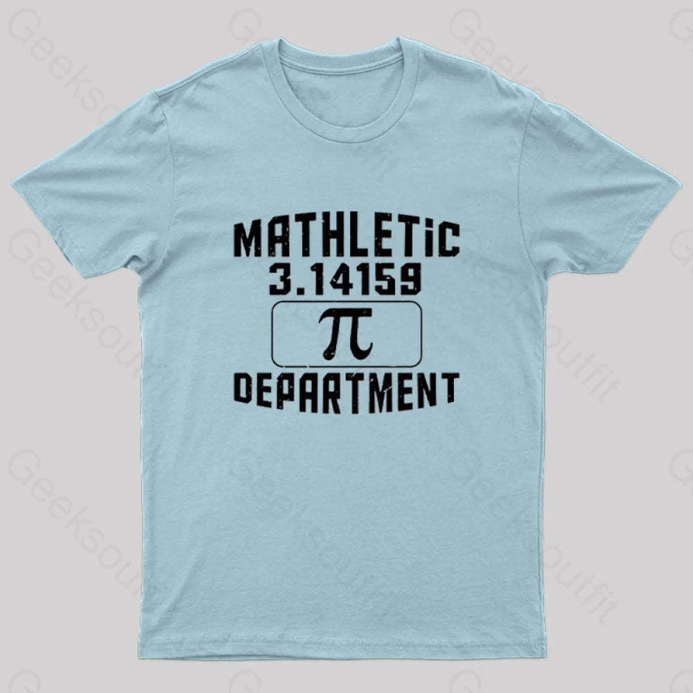 Mathletic Department Pi Day Nerd T-Shirt Light Blue / S