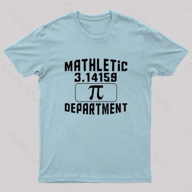 Mathletic Department Pi Day Nerd T-Shirt Light Blue / S