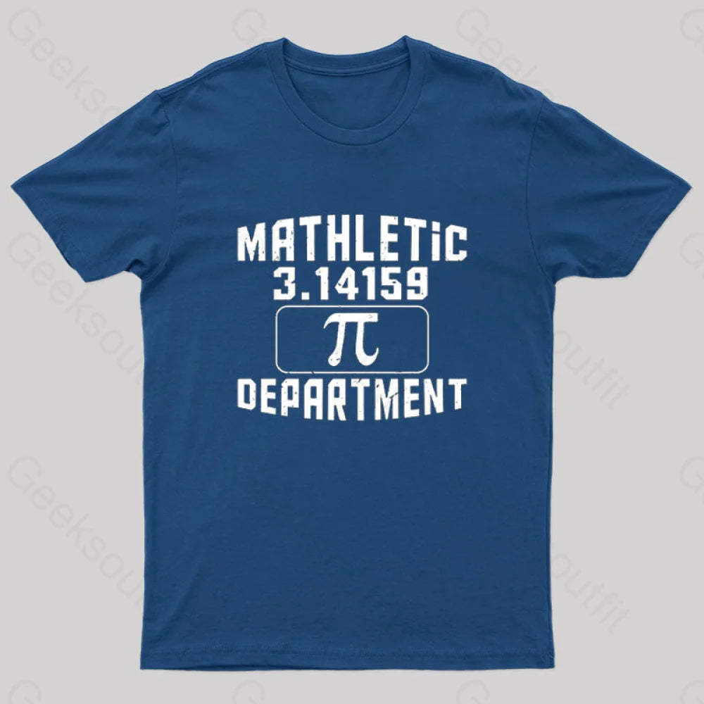 Mathletic Department Pi Day Nerd T-Shirt Navy / S