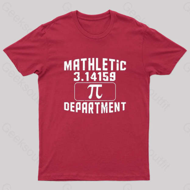 Mathletic Department Pi Day Nerd T-Shirt Red / S