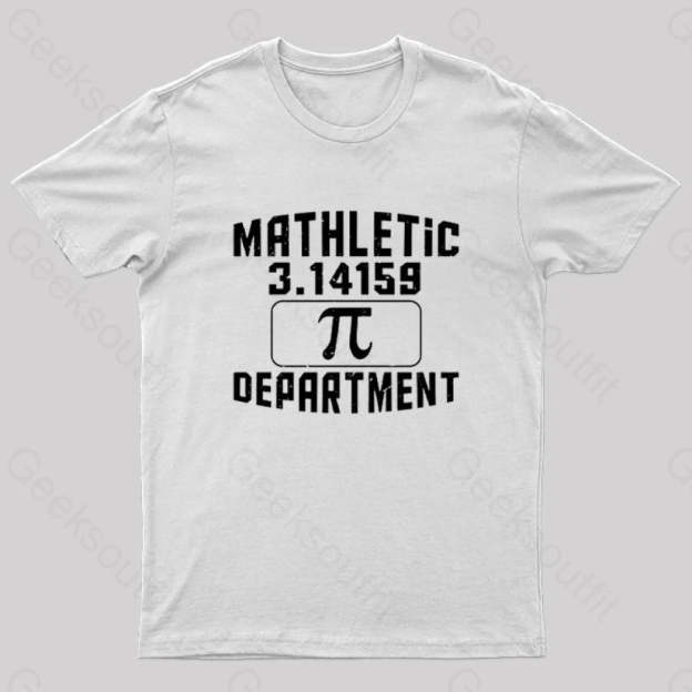 Mathletic Department Pi Day Nerd T-Shirt White / S