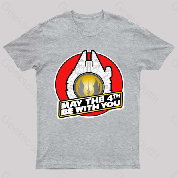 May The 4Th Be With Nerd T-Shirt Grey / S