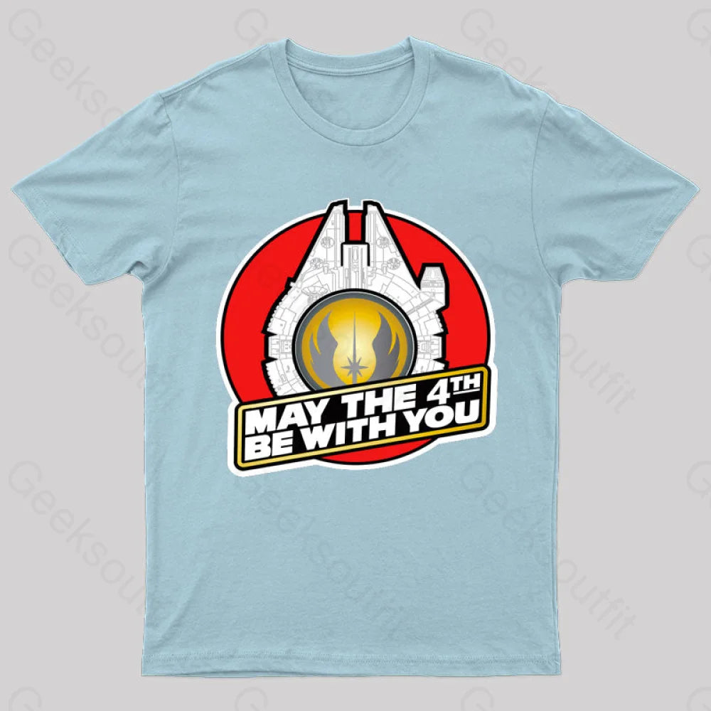 May The 4Th Be With Nerd T-Shirt Light Blue / S