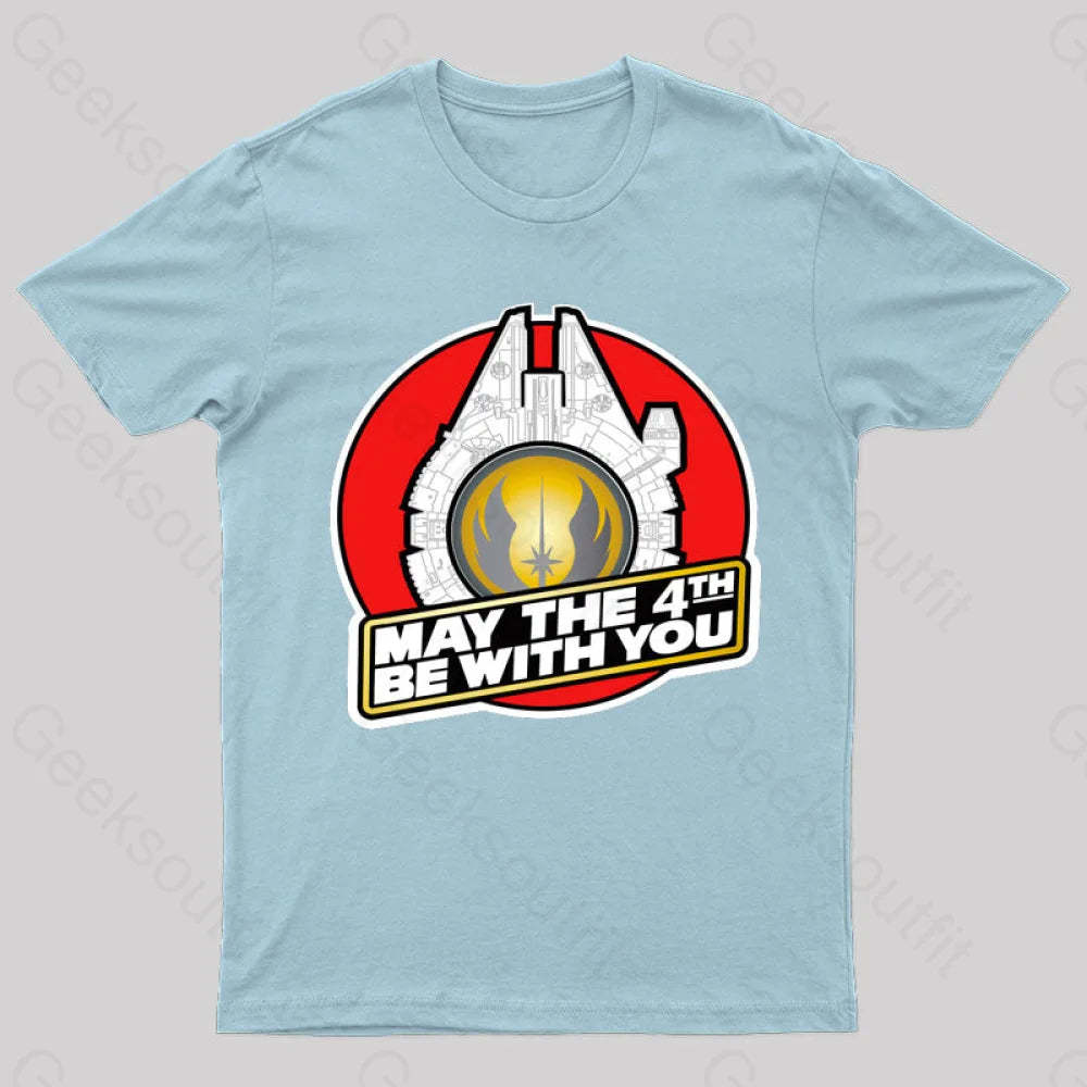 May The 4Th Be With Nerd T-Shirt Light Blue / S