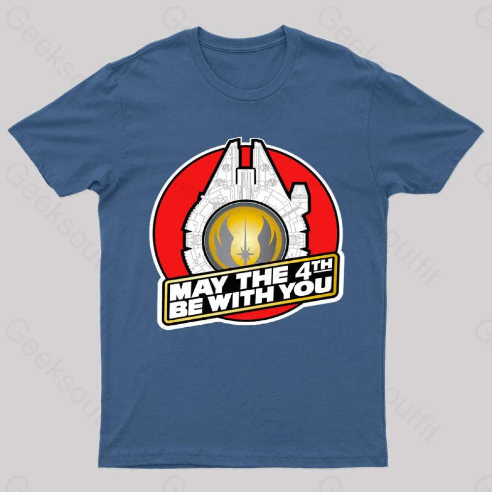 May The 4Th Be With Nerd T-Shirt Navy / S