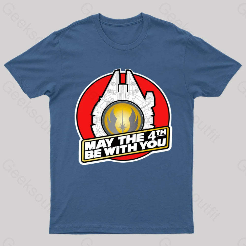 May The 4Th Be With Nerd T-Shirt Navy / S