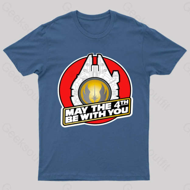 May The 4Th Be With Nerd T-Shirt Navy / S