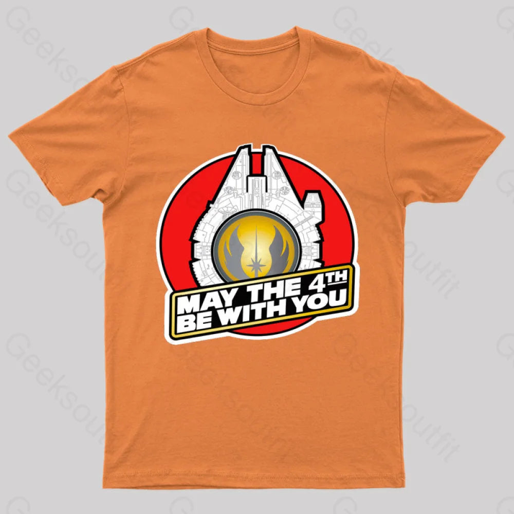 May The 4Th Be With Nerd T-Shirt Orange / S