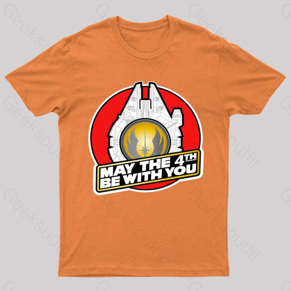 May The 4Th Be With Nerd T-Shirt Orange / S