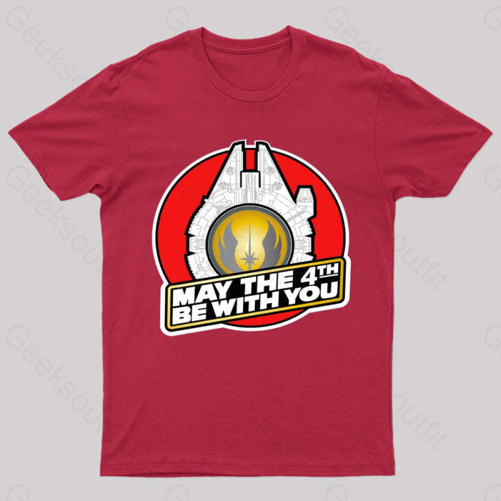 May The 4Th Be With Nerd T-Shirt Red / S
