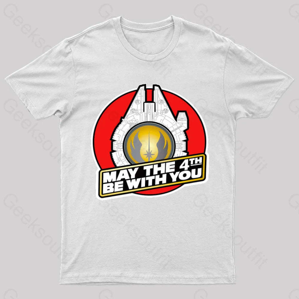 May The 4Th Be With Nerd T-Shirt White / S