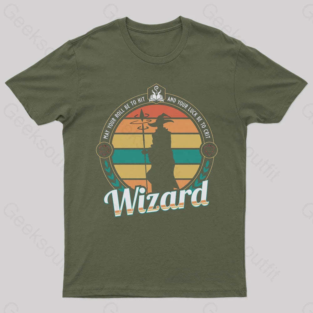 May You Roll Be To Hit Nerd T-Shirt Army Green / S