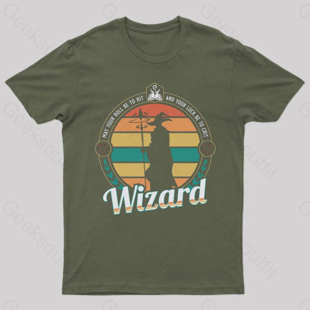 May You Roll Be To Hit Nerd T-Shirt Army Green / S