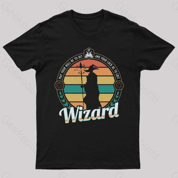 May You Roll Be To Hit Nerd T-Shirt Black / S