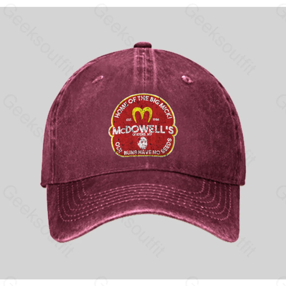 Mcdowel Washed Vintage Baseball Cap Red