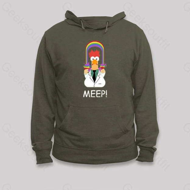 Meep! Hoodie Army Green / S