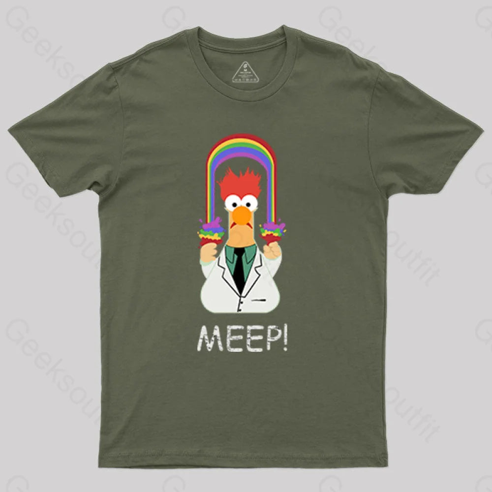 Meep! T-Shirt Army Green / S Yc