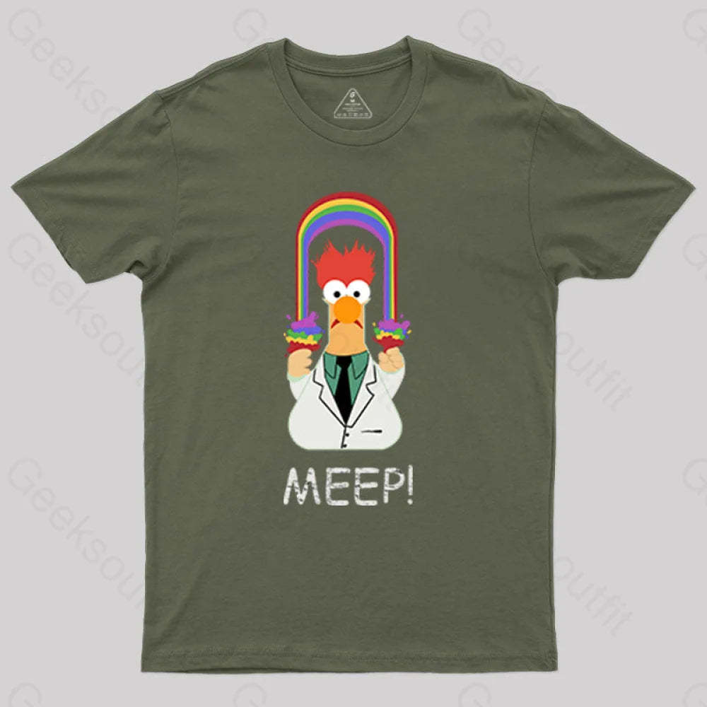 Meep! T-Shirt Army Green / S Yc