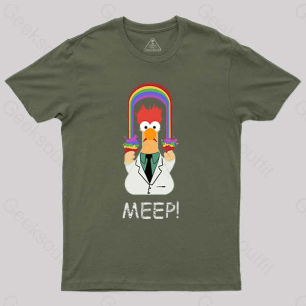 Meep! T-Shirt Army Green / S Yc