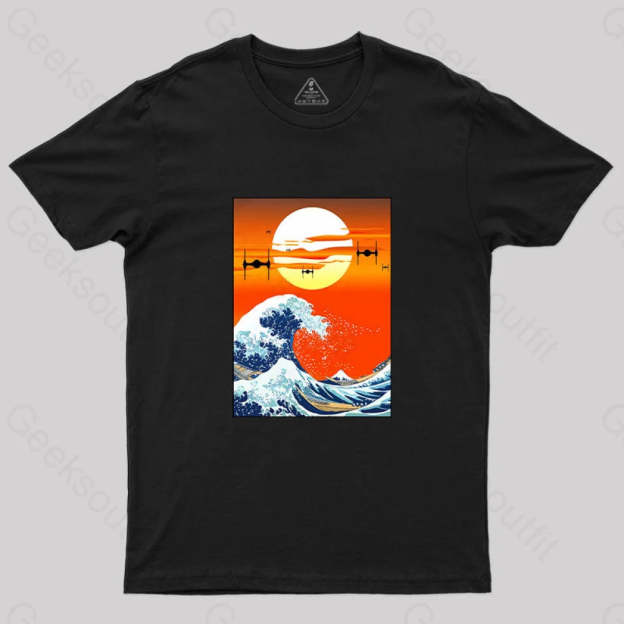 Meets Hokusai T-Shirt Black / S