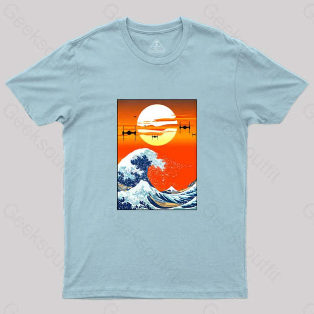 Meets Hokusai T-Shirt Light Blue / S