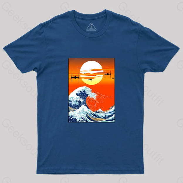 Meets Hokusai T-Shirt Navy / S