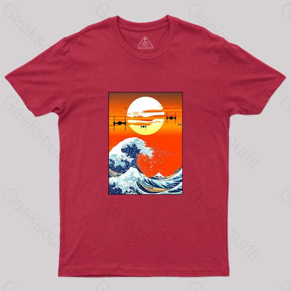 Meets Hokusai T-Shirt Red / S