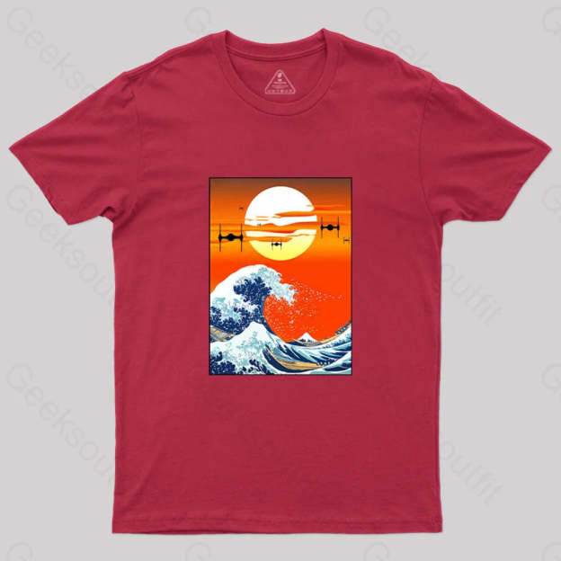 Meets Hokusai T-Shirt Red / S