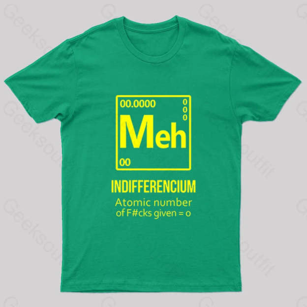 Meh Indifferencium Geek T-Shirt Green / S