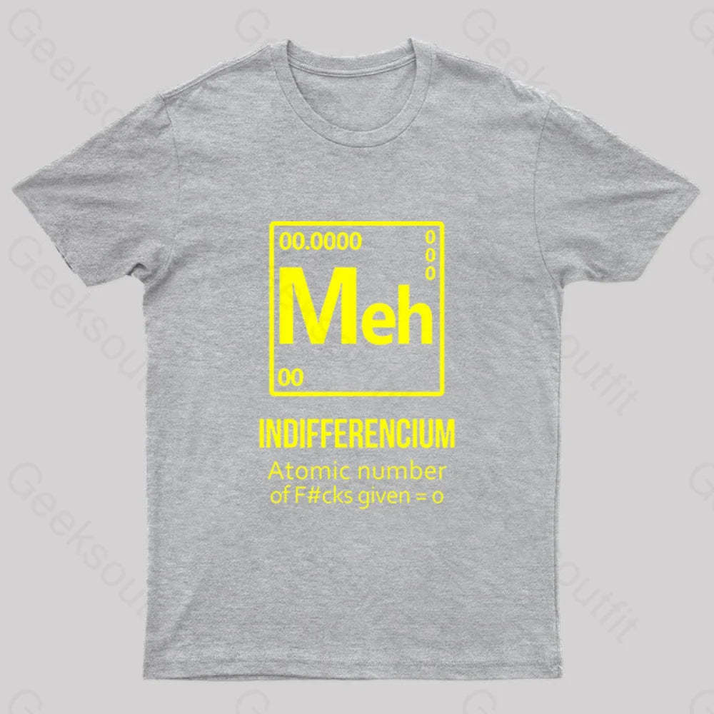 Meh Indifferencium Geek T-Shirt Grey / S