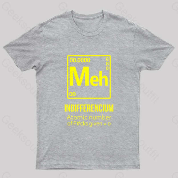 Meh Indifferencium Geek T-Shirt Grey / S