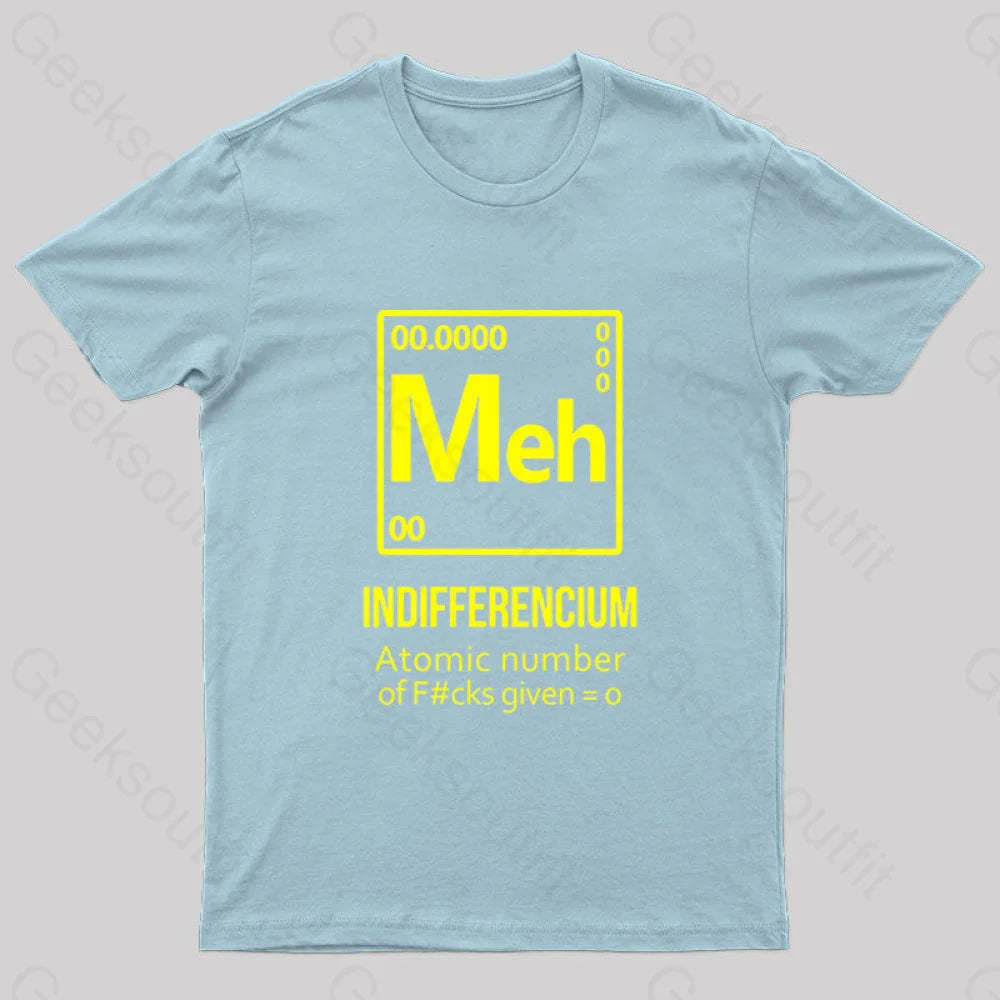 Meh Indifferencium Geek T-Shirt Light Blue / S