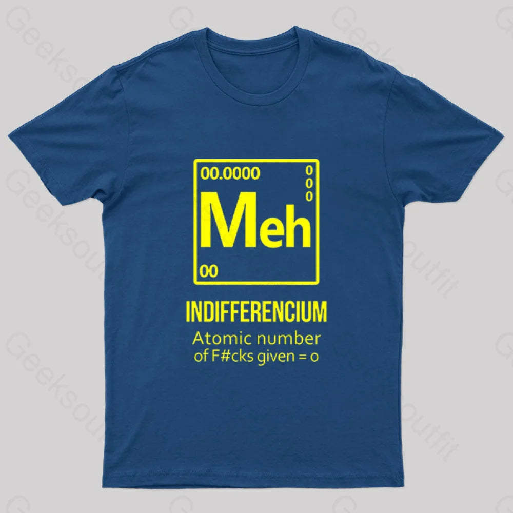 Meh Indifferencium Geek T-Shirt Navy / S