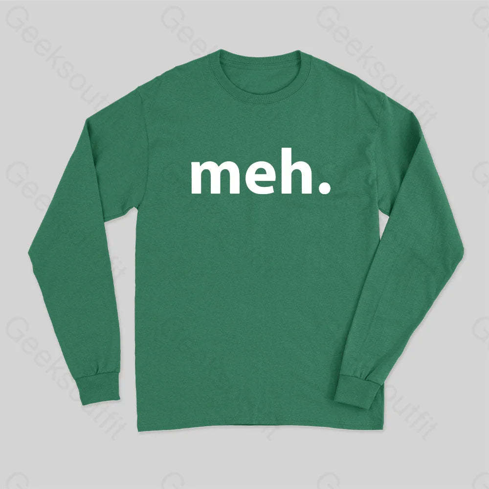 Meh Long Sleeve T-Shirt Green / S