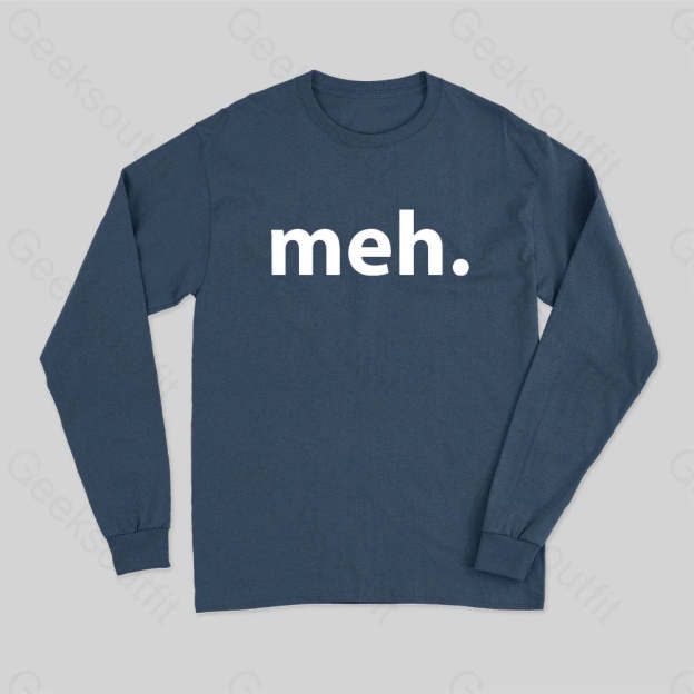 Meh Long Sleeve T-Shirt Navy / S