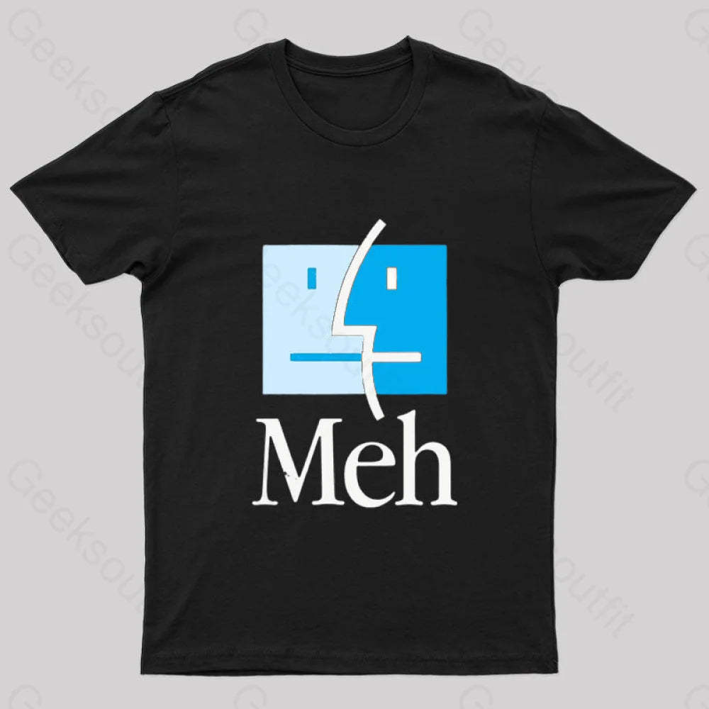 Meh Nerd T-Shirt Black / S