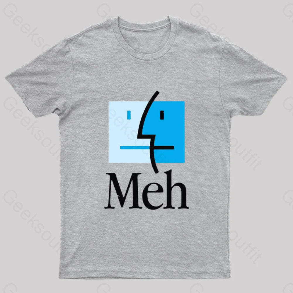 Meh Nerd T-Shirt Grey / S