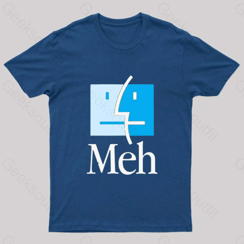 Meh Nerd T-Shirt Navy / S